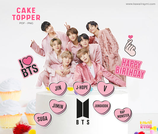 Bts cake topper kpop instant download