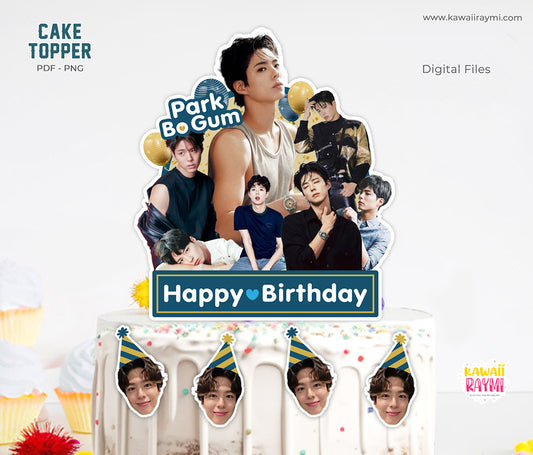 Park Bo Gum cake topper digital file, Korean Actor cake topper, Bo Gum party
