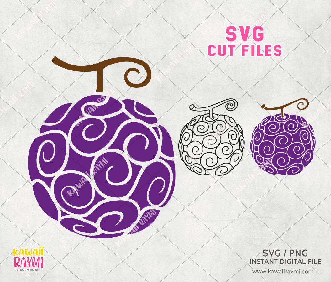 Gomu gomu no mi Devil Fruit SVG Cut File-one piece