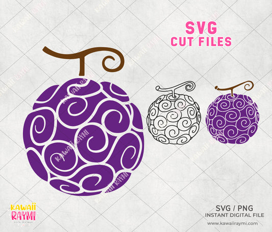 Gomu gomu no mi Devil Fruit SVG Cut File-one piece