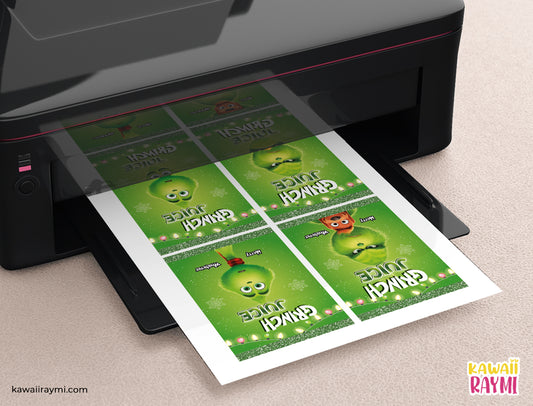 Grinchmas juice pounch- Christmas Juice Labels - Grinch Capri Sun Labels