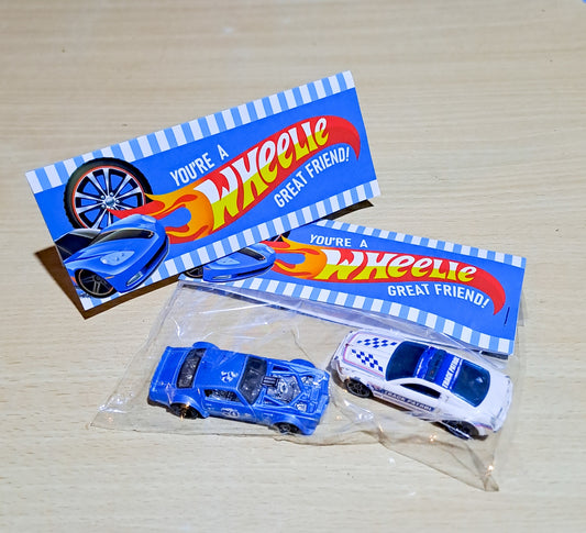 You Are A Wheelie Great Friend Race Car Valentine's Day Bag topper