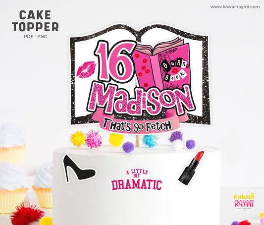 Mean girls, burn book cake topper custom digital file