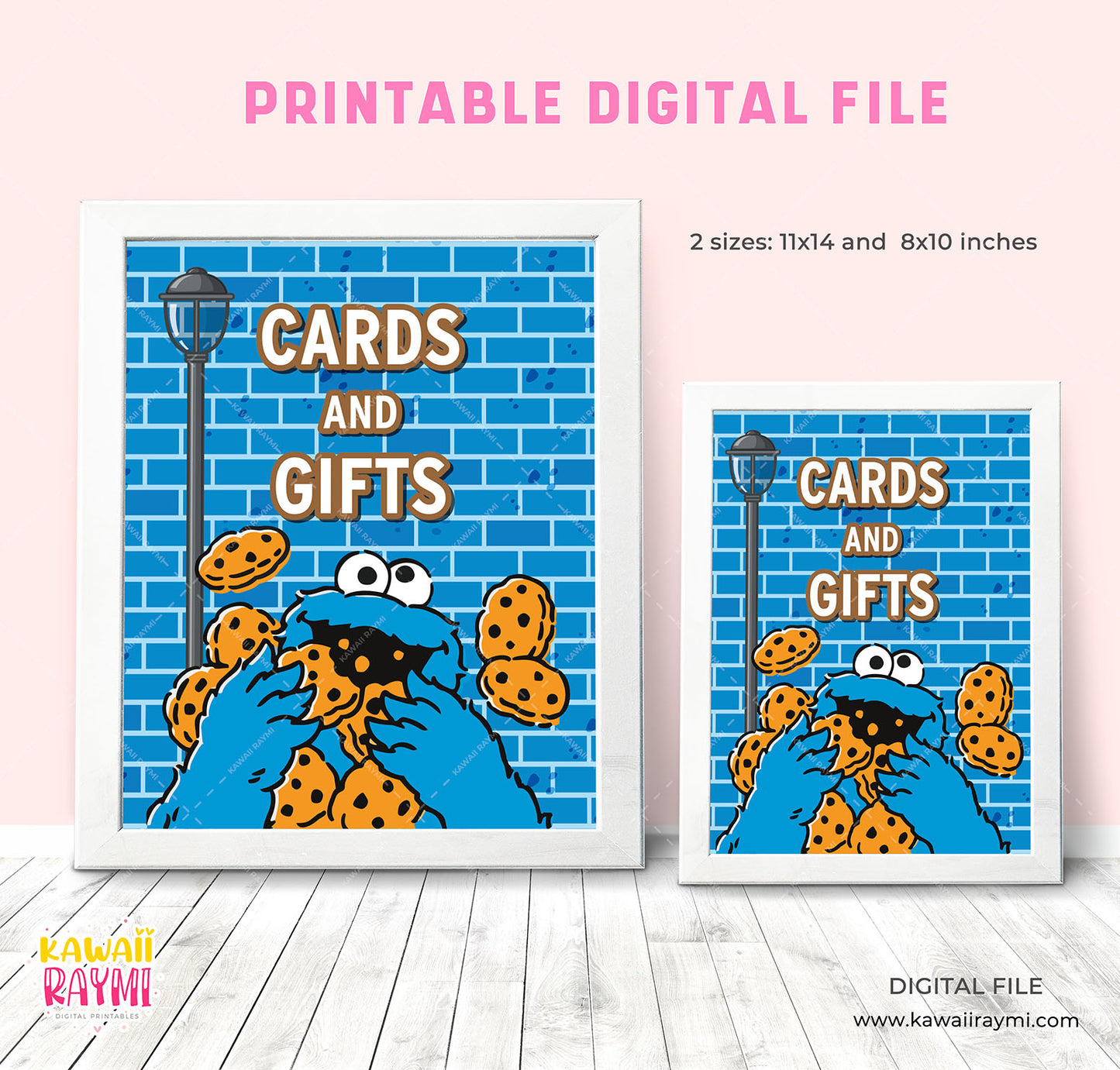 Cards and gits - Monster cookie sign-Instant digital file