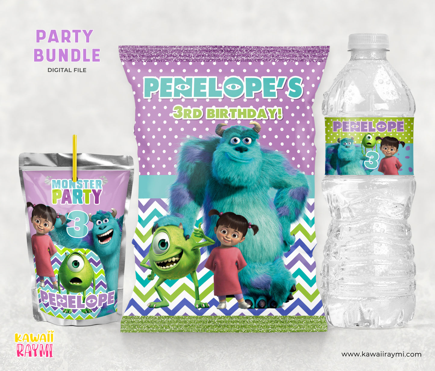 Recuerdos de fiesta de Monsters Inc.