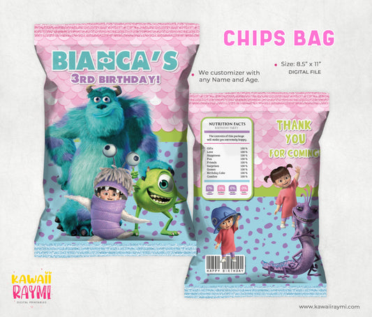 Monsters inc chipsbag custom digital file