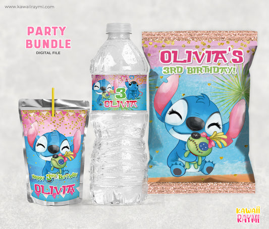 Stitch cute party bundle printable