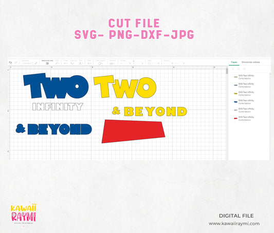Two infinity and beyond SVG, png, jpg, dxf, toy story svg