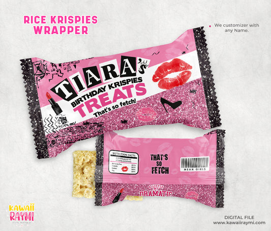 Mean Girls - Burn Book Krispies Birthday Party- Rice Krispie labels Printable Mean Girls - Burn Book DIGITAL DOWNLOAD