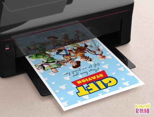 Toy Story Birthday Party Table Sign, Toy Story Gift Station Sign, Instant Download-PDF