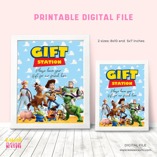 Toy Story Birthday Party Table Sign, Toy Story Gift Station Sign, Instant Download-PDF