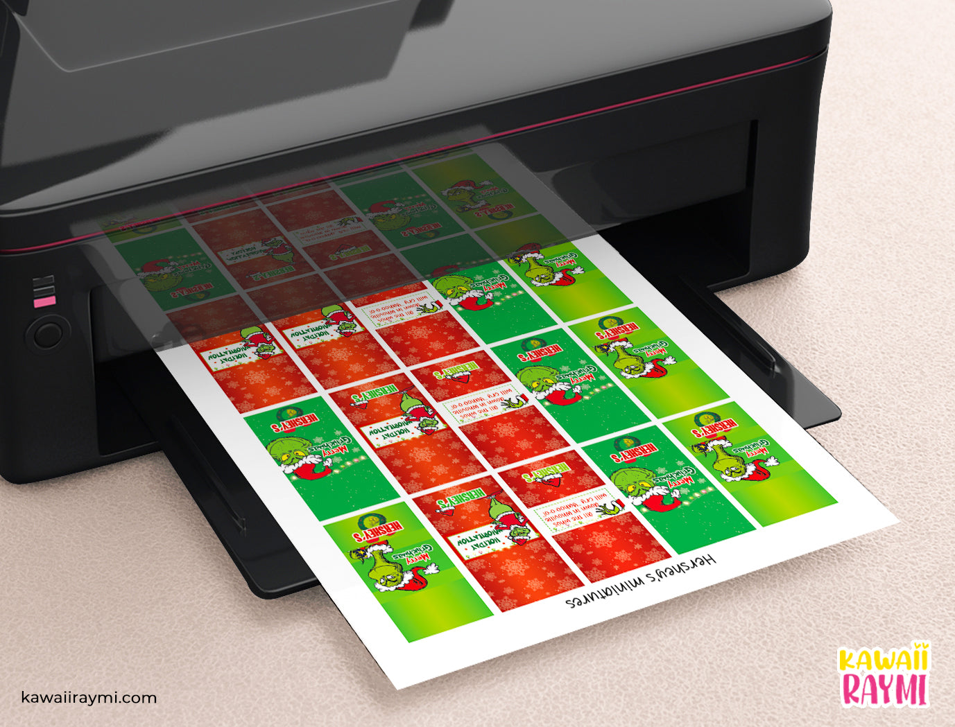Nuggets de chocolate de Hershey de Grinch, miniaturas de chocolate de Grinch para imprimir, mini envoltorios de chocolate navideños, nuggets digitales de envoltorios de Grinch para Grinch
