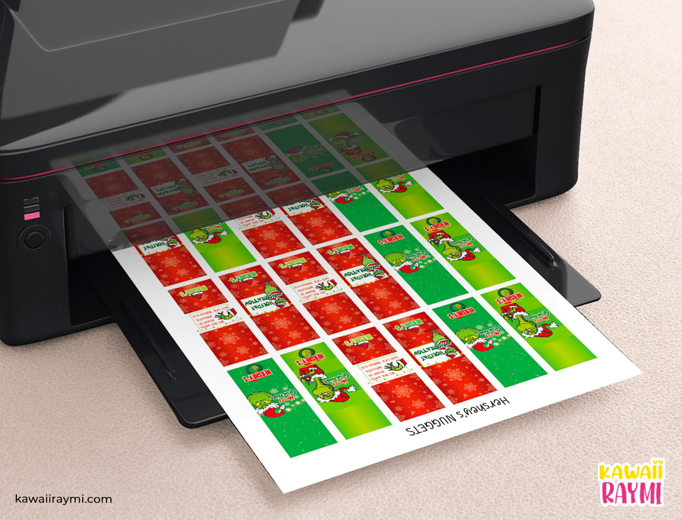 Nuggets de chocolate de Hershey de Grinch, miniaturas de chocolate de Grinch para imprimir, mini envoltorios de chocolate navideños, nuggets digitales de envoltorios de Grinch para Grinch