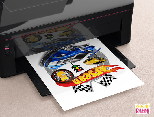 Hot wheels custom birthday shirt car blue