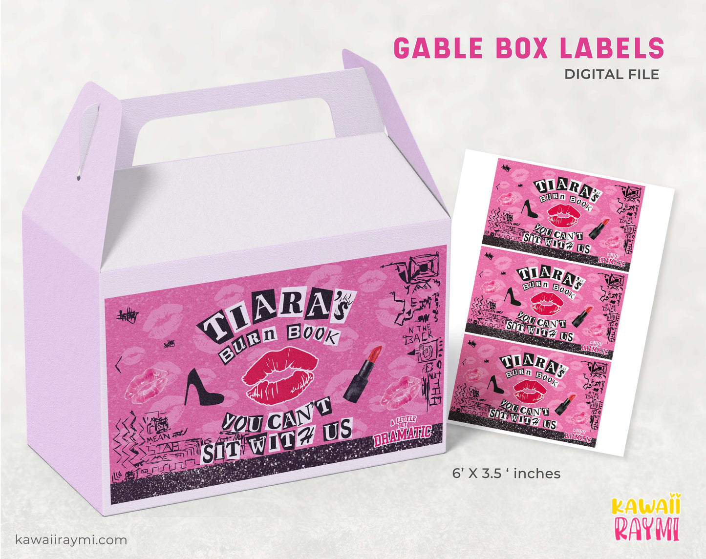 Mean girls gable box labels burn book