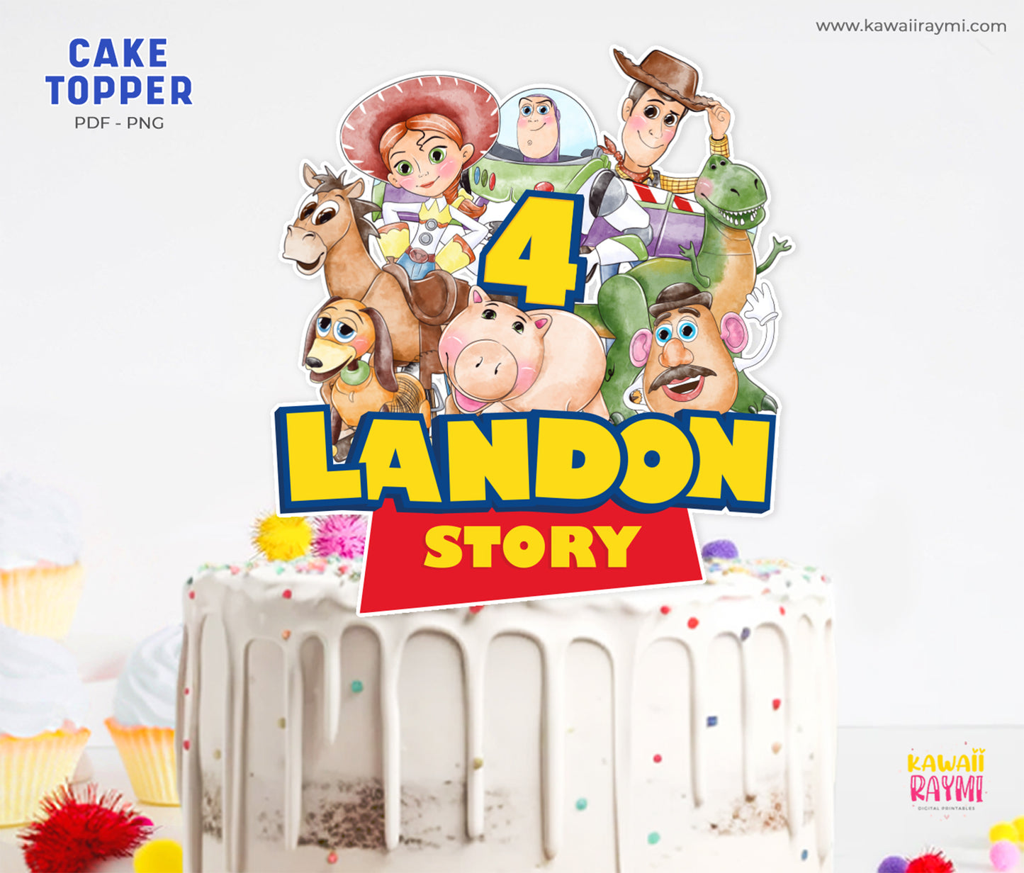 Adorno para tarta de Toy Story, archivo personalizado