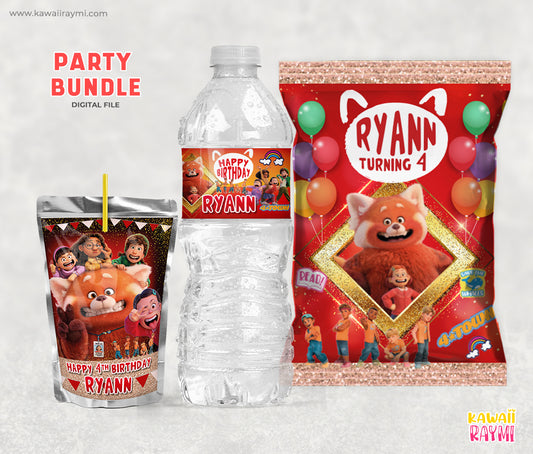 Turning red custom party bundle