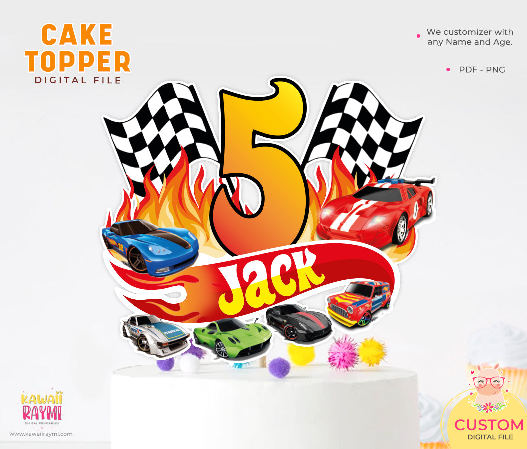 Hot Wheels custom cake topper