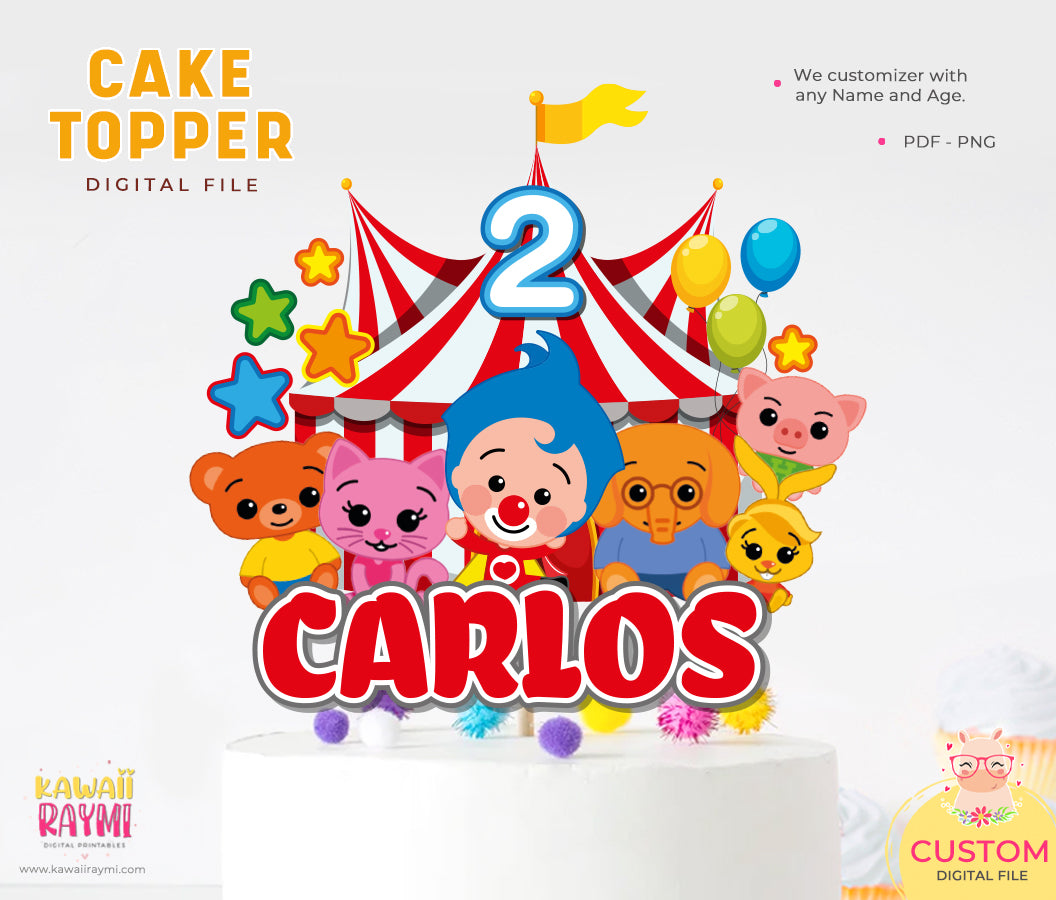 Plim plim custom cake topper, printable Kawaii Raymi