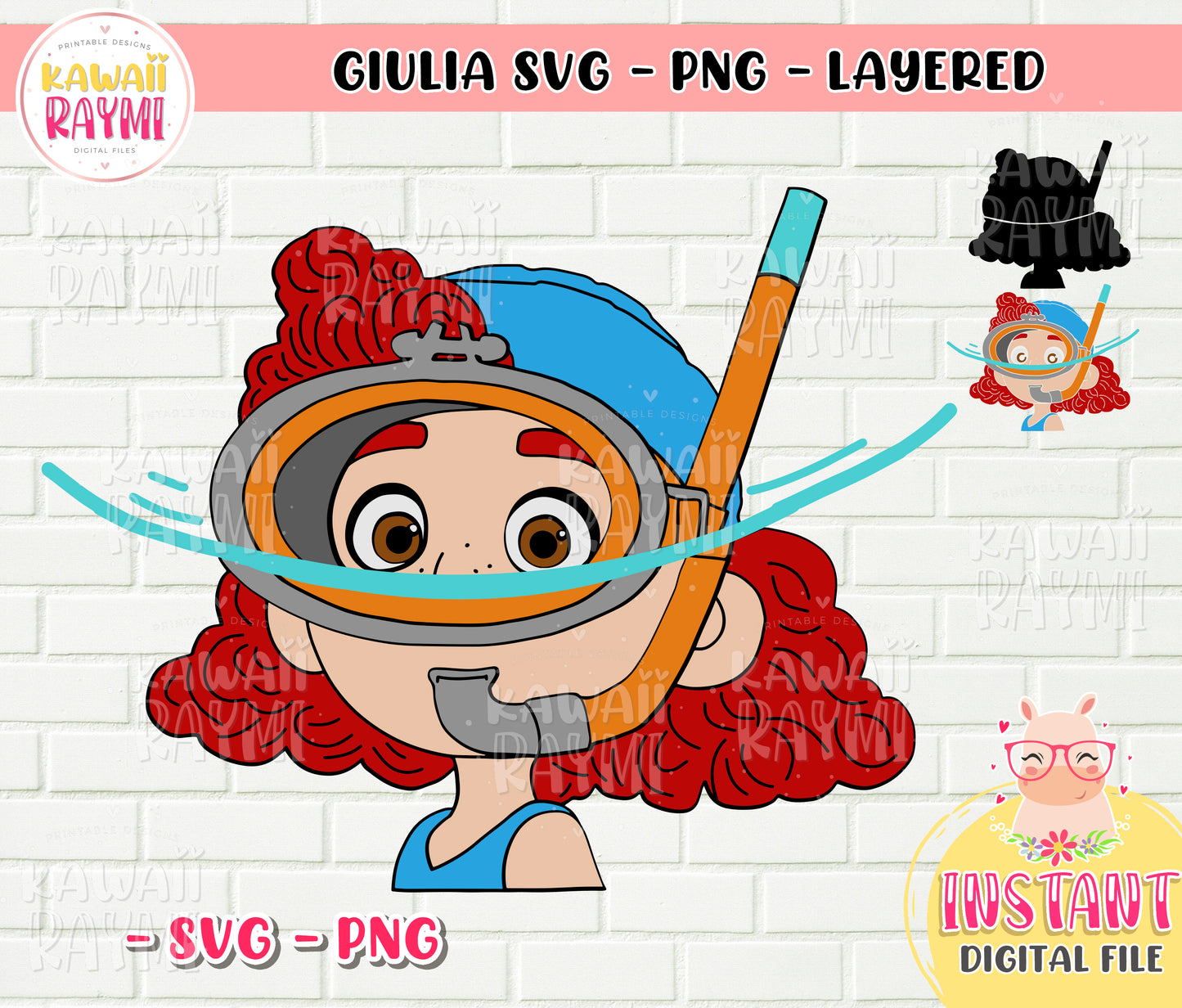 Giulia Luca disney, SVG-PNG, cricut en capas, Descarga instantánea