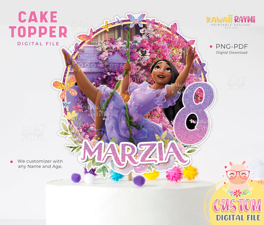 Encanto Cake Topper printable, Isabella Encanto Centerpiece, Encanto BIRTHDAY,Encanto diy cake