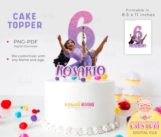 Encanto custom Cake Topper, Encanto Isabela Cake Topper, Encanto Birthday Party, Encanto Party Supplies, Encanto Decoration