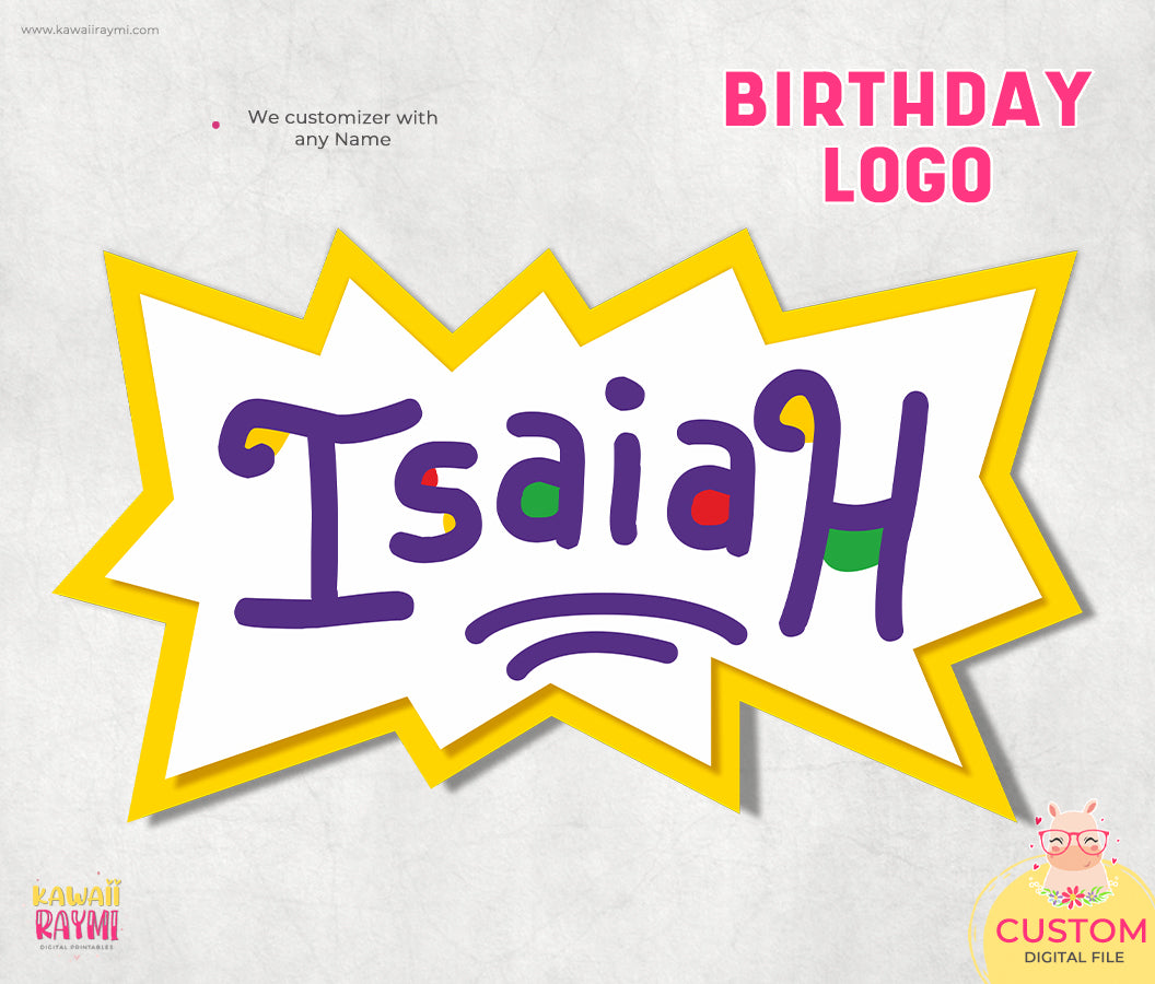 Rugrats custom logo, rugrats baby shower logo