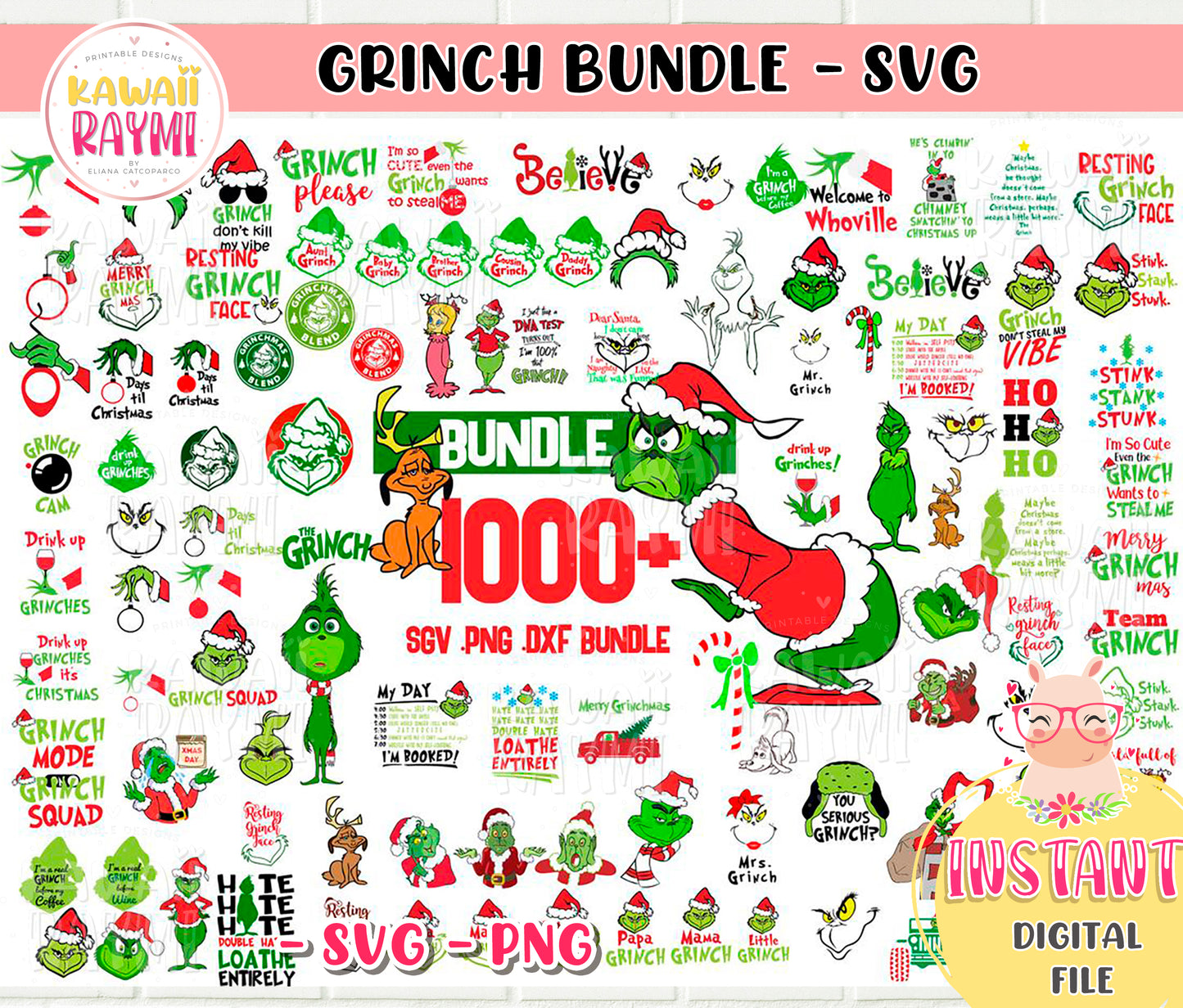 GRINCH BUNDLE SVG-INSTANT DOWNLOAD