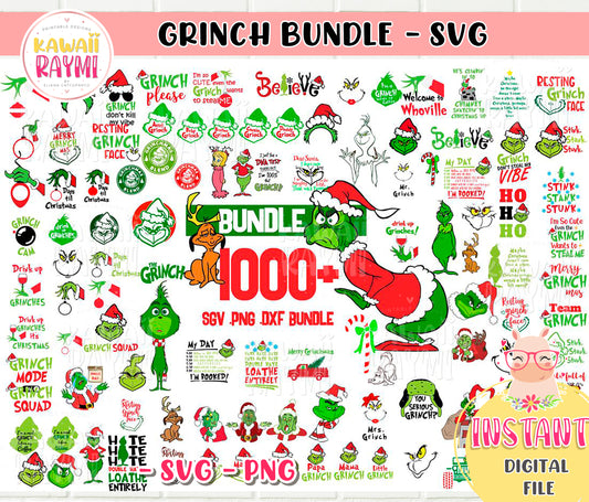 GRINCH BUNDLE SVG-INSTANT DOWNLOAD