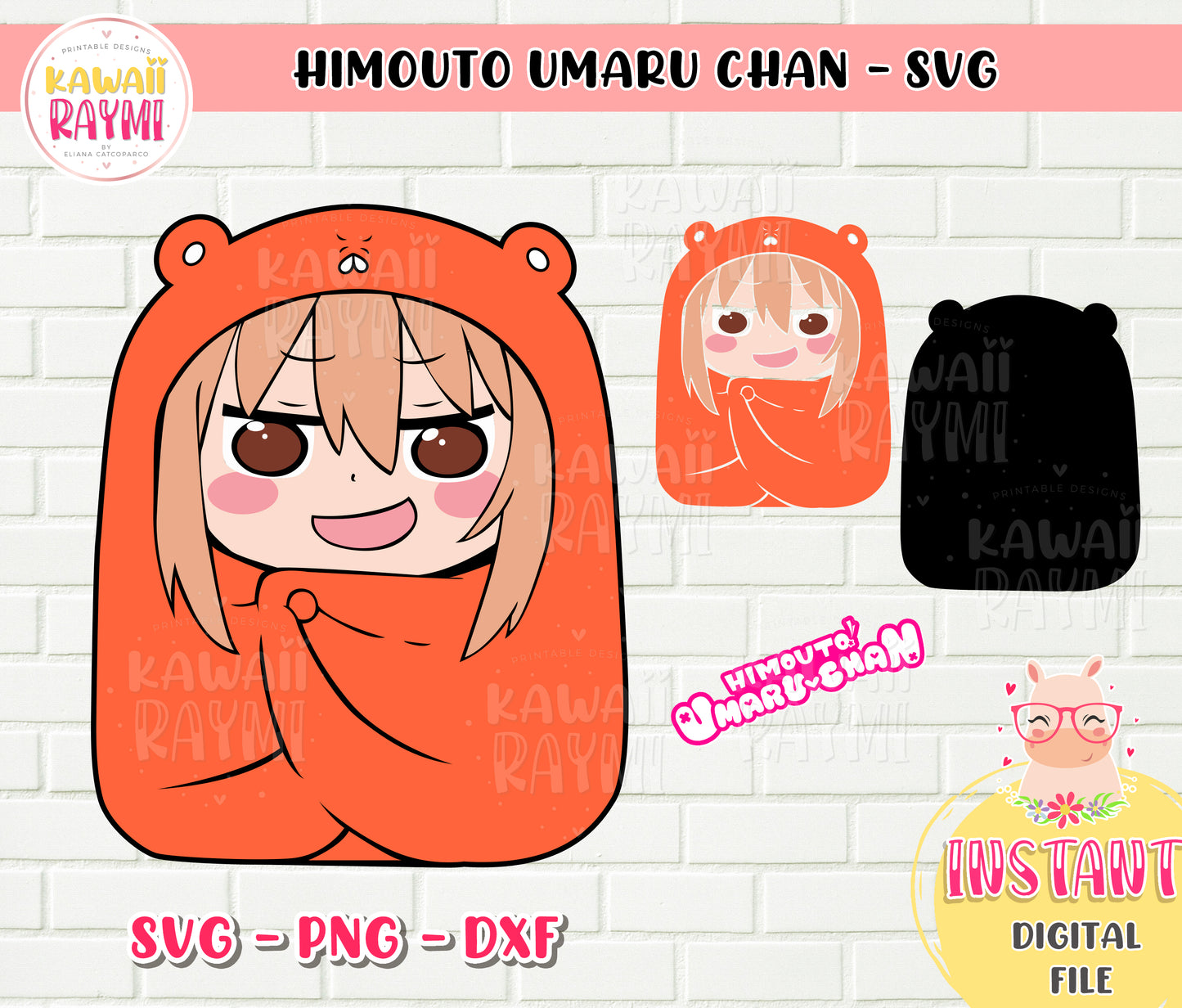 Himouto Umaru-Chan SVG -Archivo digital- CRICUT - EN CAPAS