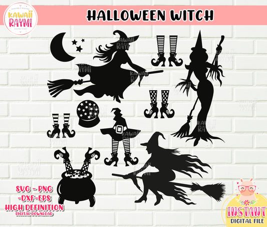 Paquete grande de SVG de Halloween, archivos de corte halloween, fantasma, bruja, zombies, svg, png, dxf, cricut, día de halloween svg