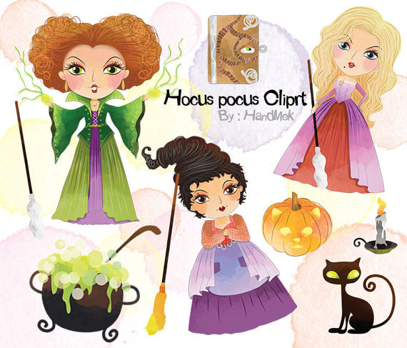 Hocus Pocus Clipart, halloween, instant download