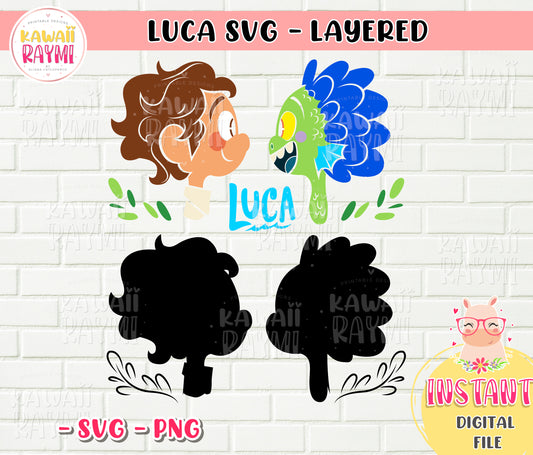 LUCA SVG-PNG - Archivo recortado -Cricut-Luca Disney-Descarga instantánea