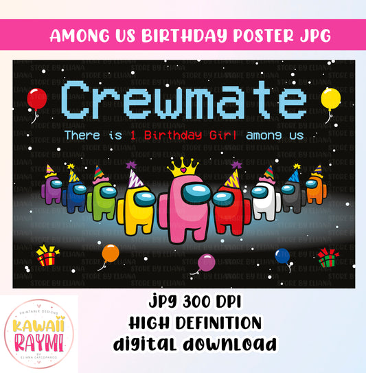 Among Us Backdrop Crewmate - GIRL OR BOY