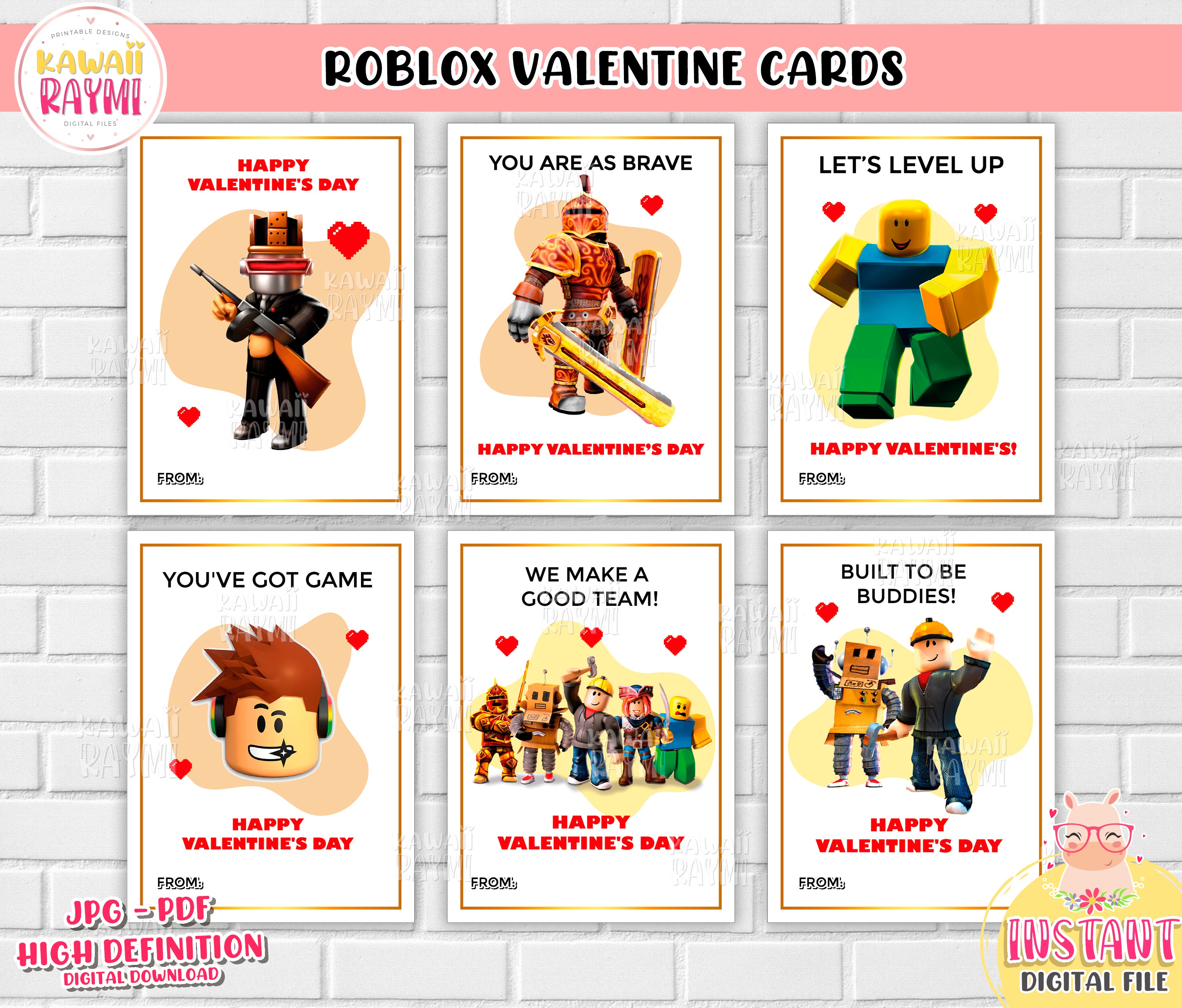 Kids Cards DOWNLOAD Roblox cards, Valenti – Kawaii Raymi