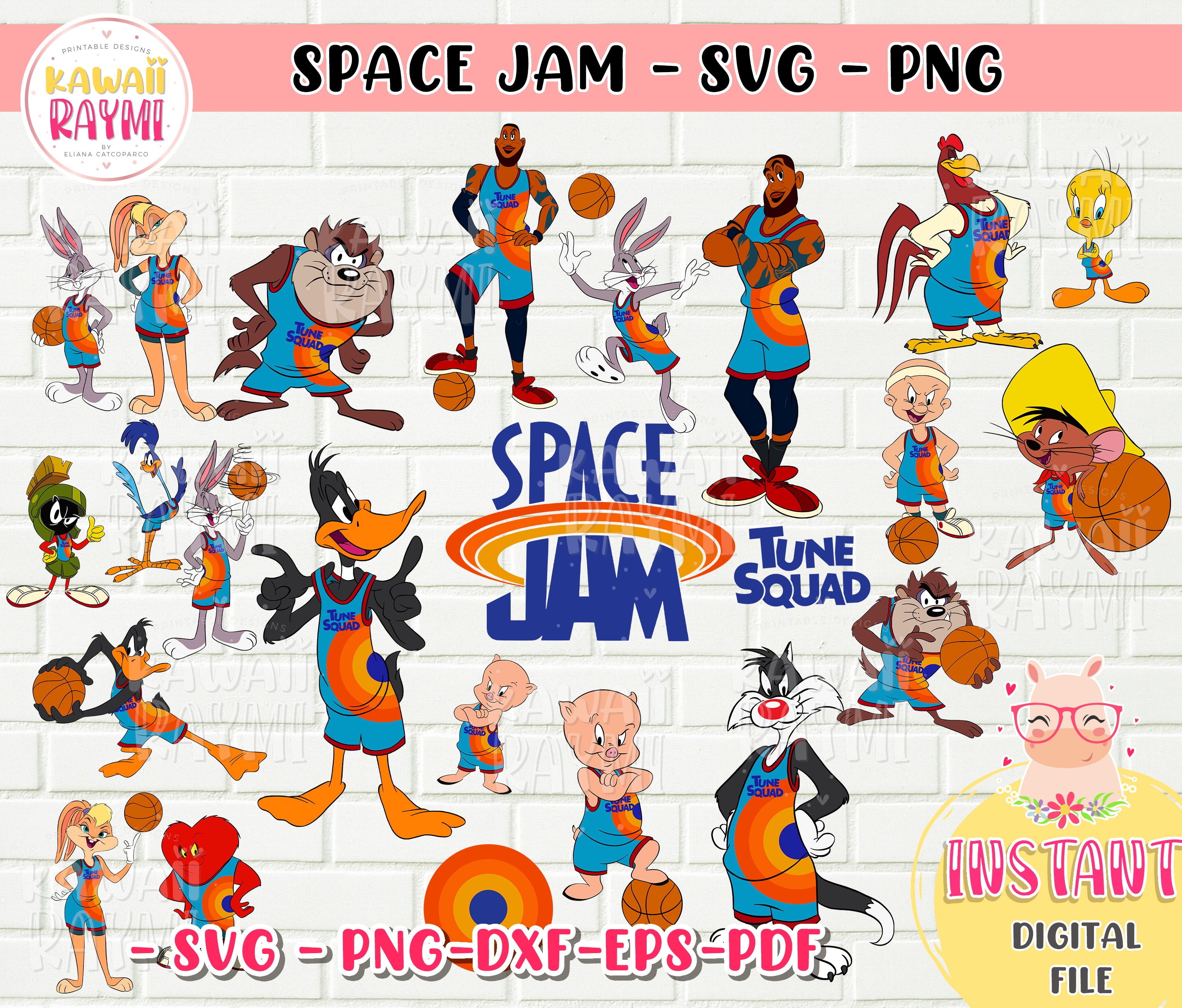 Tune Squad Logo SVG-PNG-DXF-Instant Download - space jam-Cricut – Kawaii  Raymi