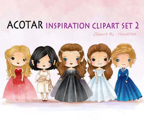 Acotar Inpiration Set 2 cliparts, Instant download