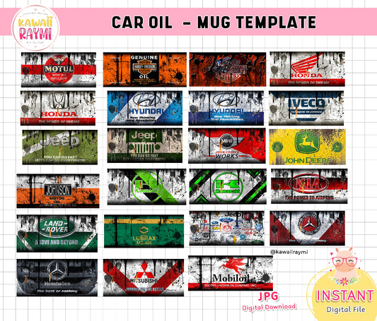 Mug Design Car Oil Brands Template Motor Oil Mug Template Mug Sublimation Template Oil Sublimate Mug Design Mug Template Motor