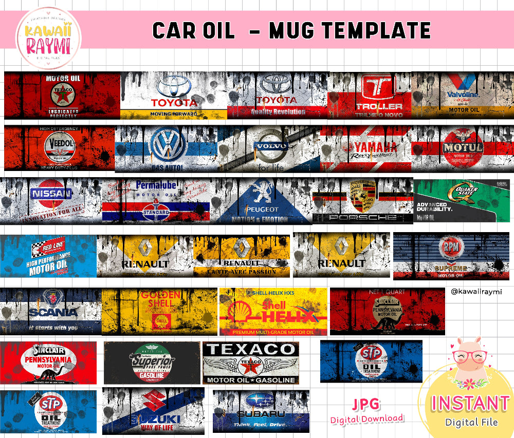 Mug Design Car Oil Brands Template Motor Oil Mug Template Mug Sublimation Template Oil Sublimate Mug Design Mug Template Motor
