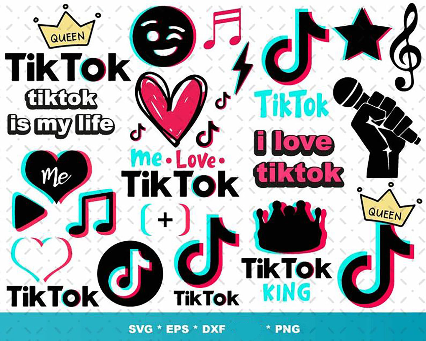 Paquete Tik tok svg - Cricut cut file-tik tok social media