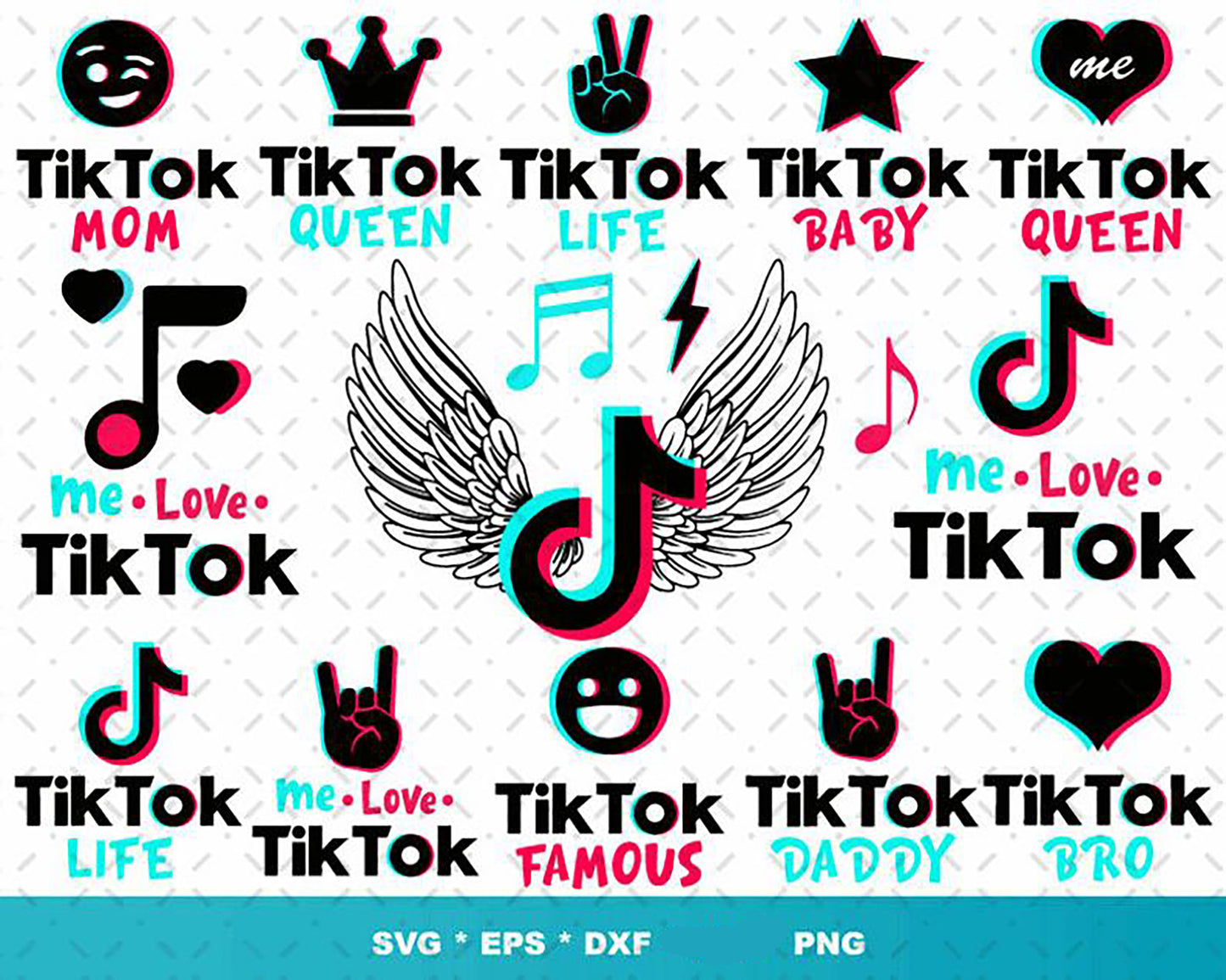 Paquete Tik tok svg - Cricut cut file-tik tok social media
