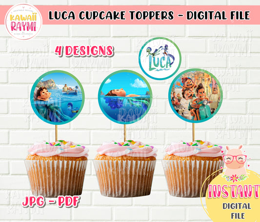 Luca Disney Cupcake Toppers