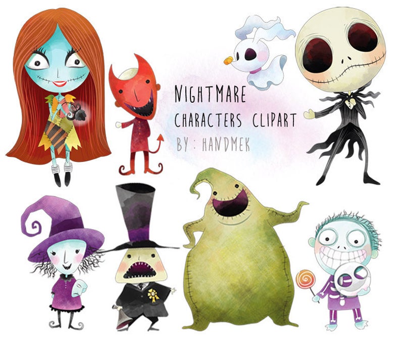 Nightmare Characters cliparts, instant download, jack clipart