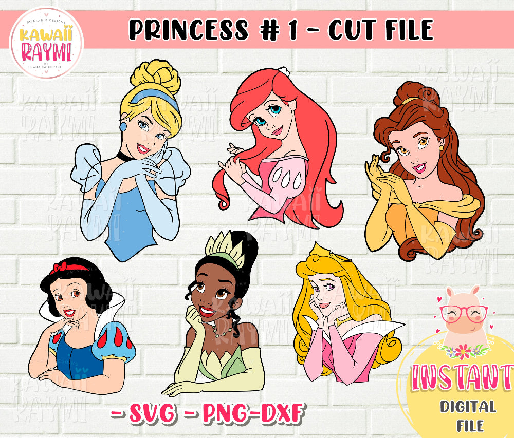 PRINCESS Bundle SVG - Layered- cricut- Cut file-Instant Download