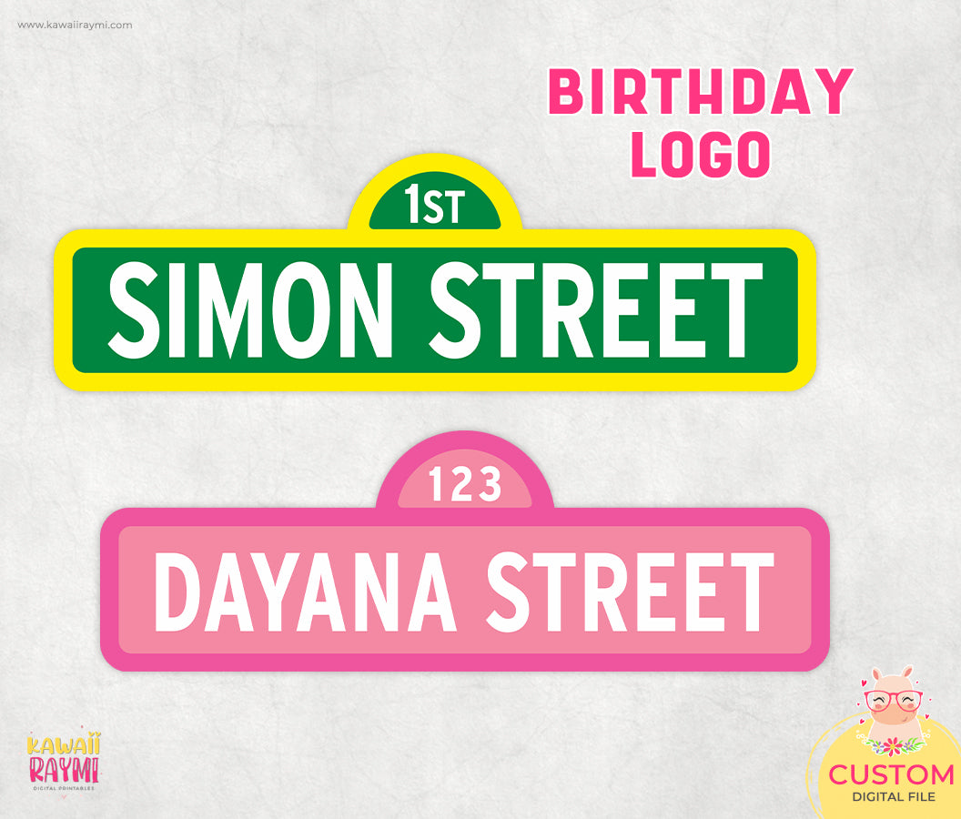 Sesame Street custom sign - Sesame Street Birthday logo
