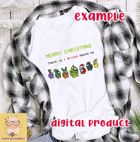 Among us grinch, merry christmas, SVG, png