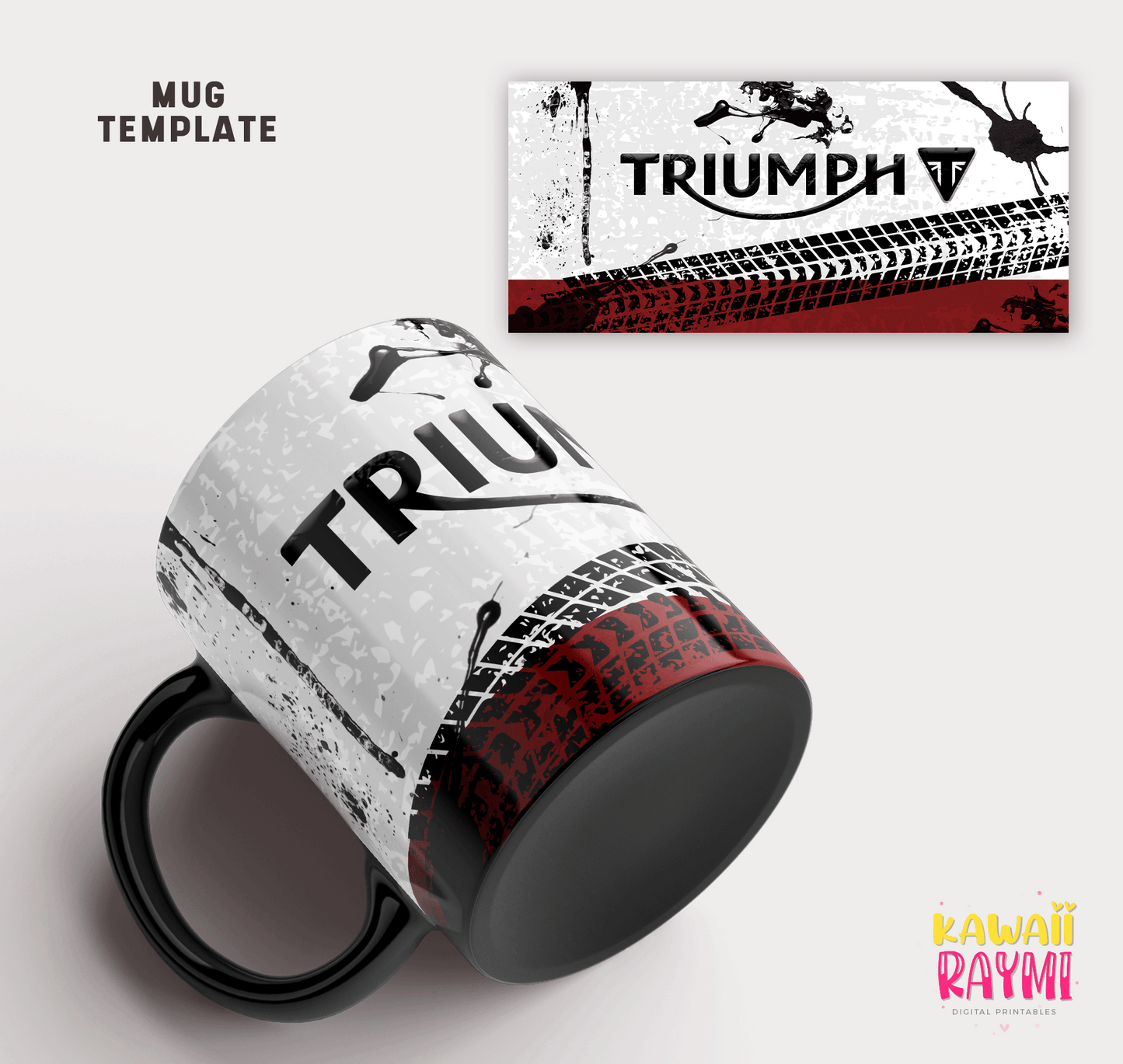 Triumph motorcycle mug template