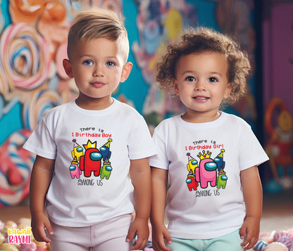 Among us birthday shirt-Instant digital file