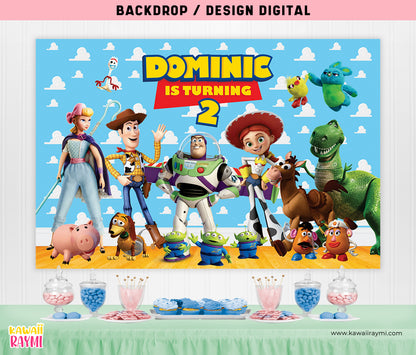 Toy story custom backdrop, digital file