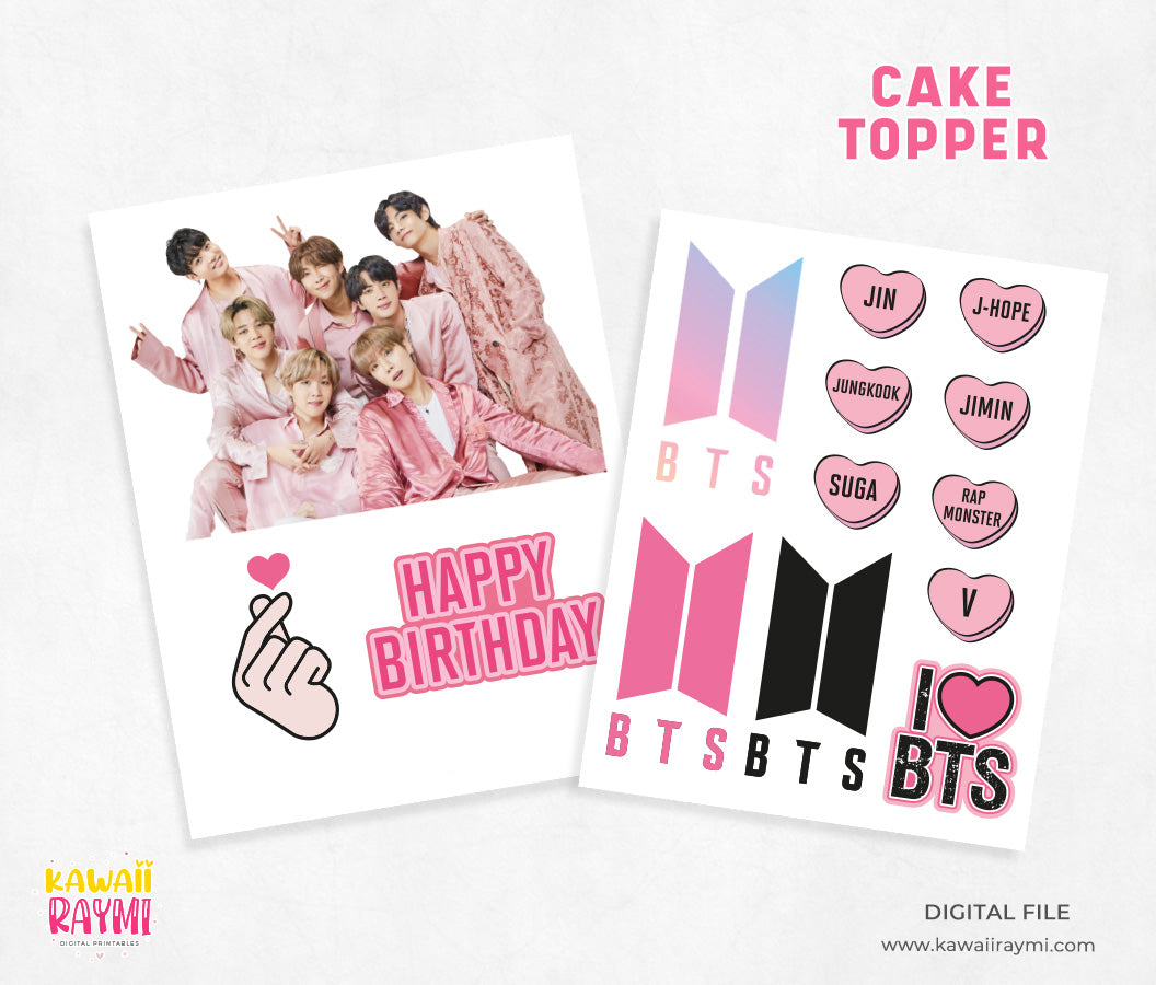 Bts cake topper kpop instant download